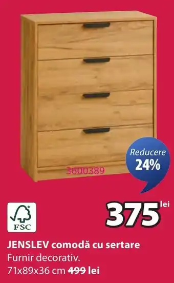 JYSK Jenslev comodă cu sertare Ofertă