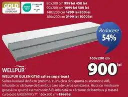JYSK Wellpur gulen gt65 saltea superioară Ofertă