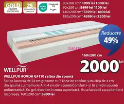 JYSK Wellpur hovda gf110 saltea din spumă Ofertă