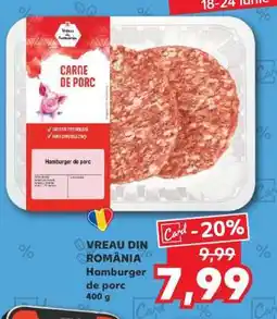 Kaufland Hamburger de porc Ofertă