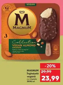 Kaufland MAGNUM Înghețată vegană cu migdale 3X90 ml Ofertă