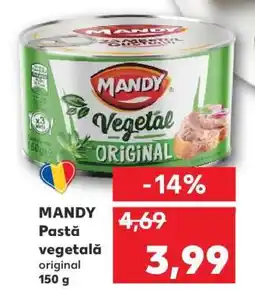 Kaufland MANDY Pastă vegetală original Ofertă