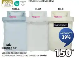 JYSK Lenjerie de pat cu cearşaf Ofertă