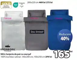 JYSK Nell lenjerie de pat cu cearsaf Ofertă