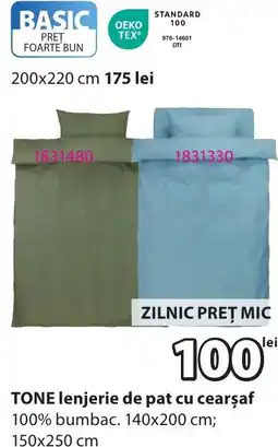 JYSK Tone lenjerie de pat cu cearşaf Ofertă