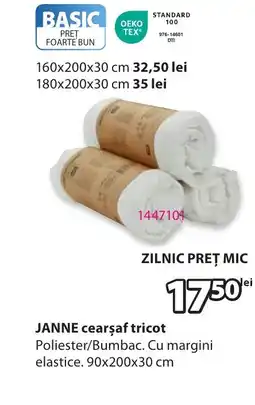 JYSK Janne cearşaf tricot Ofertă
