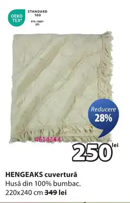 JYSK Hengeaks cuverturǎ Ofertă