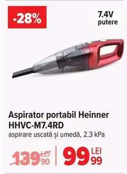 Carrefour Aspirator portabil Heinner HHVC-M7.4RD Ofertă