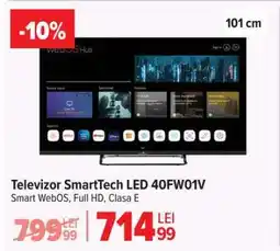 Carrefour Televizor SmartTech LED 40FW01V Ofertă