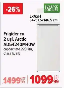 Carrefour Frigider cu 2 uși, Arctic AD54240M40W Ofertă