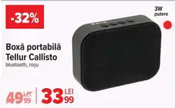 Carrefour Boxă portabilă Tellur Callisto Ofertă