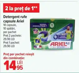Carrefour Detergent rufe capsule Ariel Ofertă