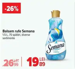 Carrefour Balsam rufe Semana Ofertă