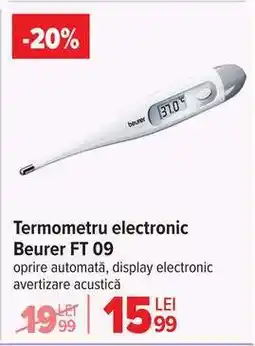 Carrefour Termometru electronic Beurer FT 09 Ofertă