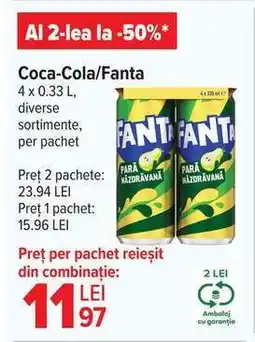 Carrefour COCA COLA / FANTA Ofertă