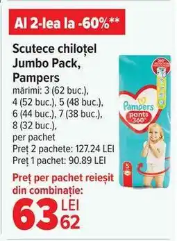 Carrefour Scutece chiloțel Jumbo Pack, Pampers Ofertă