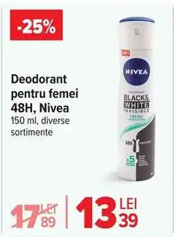 Carrefour Deodorant pentru femei 48h, Nivea Ofertă