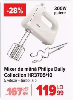 Carrefour Mixer de mână Philips Daily Collection HR3705/10 Ofertă