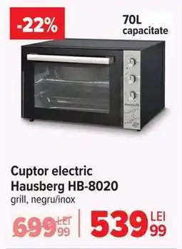 Carrefour Cuptor electric Hausberg HB-8020 Ofertă