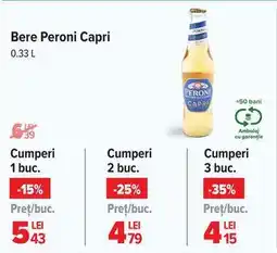 Carrefour Bere Peroni Capri Ofertă