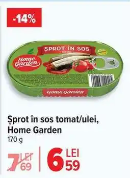 Carrefour Șprot în sos tomat/ulei, Home Garden Ofertă