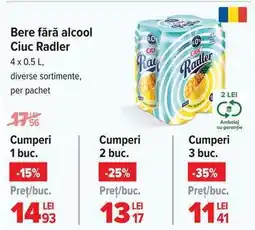 Carrefour Bere fără alcool Ciuc Radler Ofertă