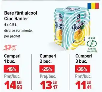 Carrefour Bere fără alcool Ciuc Radler Ofertă