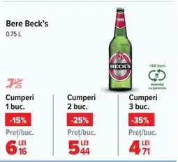 Carrefour Bere Beck's Ofertă