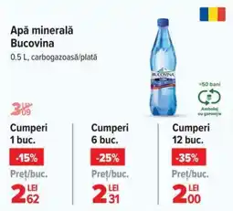 Carrefour Apă minerală Bucovina Ofertă