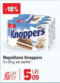 Carrefour Napolitane Knoppers Ofertă
