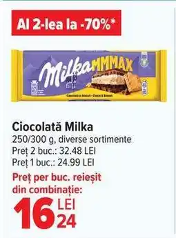 Carrefour Ciocolată Milka Ofertă