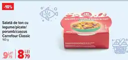 Carrefour Salată de ton cu legume/picate/porumb/cușcuș Carrefour Classic Ofertă