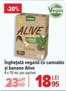 Carrefour Înghețată vegană cu cannabis și banane Alive Ofertă