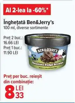 Carrefour Înghețată Ben & Jerry's Ofertă