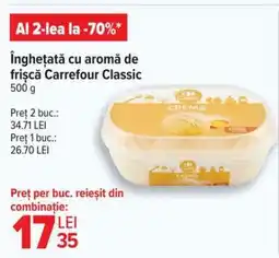 Carrefour Înghețată cu aromă de frișcă Carrefour Classic Ofertă
