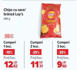 Carrefour Chips cu sare/brânză Lay’s Ofertă