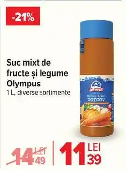 Carrefour Suc mixt de fructe și legume Olympus Ofertă