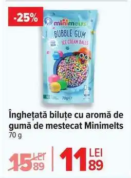 Carrefour Înghețată biluțe cu aromă de gumă de mestecat Minimelts Ofertă