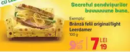 Carrefour Brânză felii original/light Leerdamer Ofertă