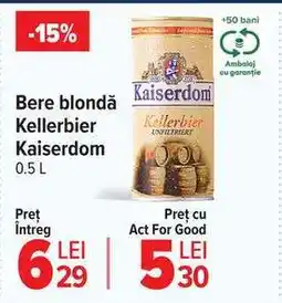 Carrefour Bere blondă Kellerbier Kaiserdom 0.5 L Ofertă