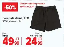 Carrefour Bermude damă, TEX Ofertă