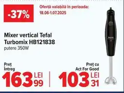 Carrefour Mixer vertical Tefal Turbomix HB121838 Ofertă