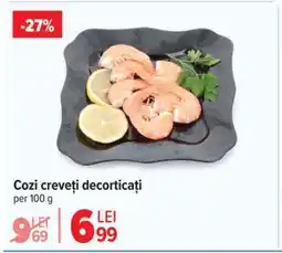 Carrefour Cozi creveți decorticați Ofertă