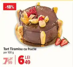 Carrefour Tort Tiramisu cu fructe Ofertă