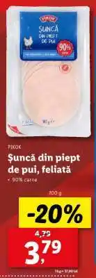 Lidl Șuncă din piept de pui, feliată Ofertă