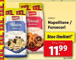 Lidl Sondey Napolitane / Fursecuri Ofertă