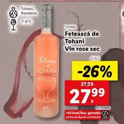 Lidl Fetească de Tohani Vin rose sec Ofertă