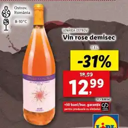 Lidl Vin rose demisec Ofertă