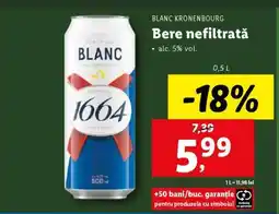 Lidl Blanc Kronenbourg Bere nefiltrată Ofertă