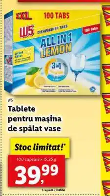 Lidl W5 Tablete pentru mașina de spălat vase Ofertă